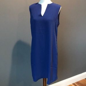 NWT Royal blue split neck dress